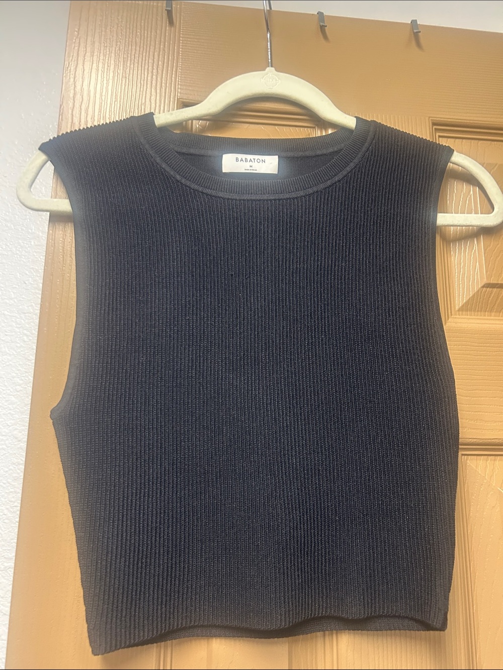 Aritzia Babaton sculpt knit muscle cropped tank